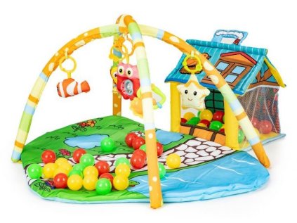 ECOTOYS Interaktivní vzdělávací podložka s domečkem