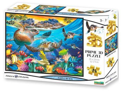 puzzle zelvi plaz 3d 48 dilku 121735