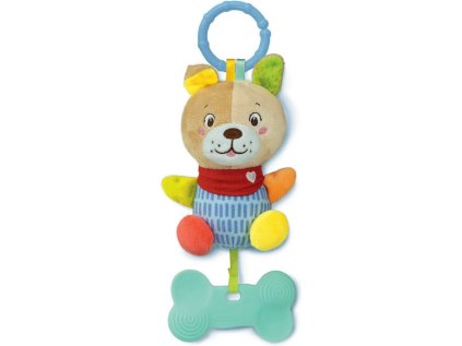 CLEMENTONI BABY Plyšové chrastítko Pejsek 2v1