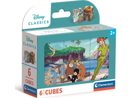 CLEMENTONI Obrázkové kostky Disney pohádky, 6 kostek