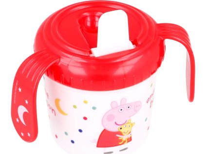 STOR Hrneček s oušky a pítkem 250 ml Prasátko Peppa