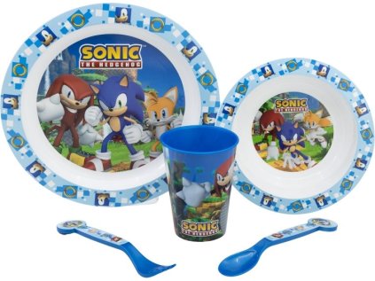STOR Dětská jídelní sada 5v1 Sonic