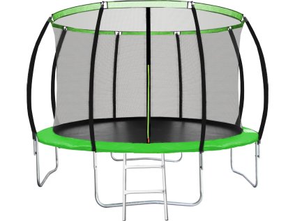 PIXINO Trampolína Deluxe 366 cm s ochrannou sítí a žebříkem