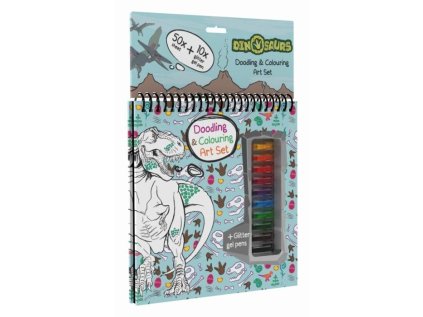 JIRI MODELS Blok s gelovými pery Dinosauři