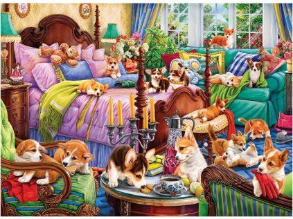 puzzle pejsci v posteli 1000 dilku 207517