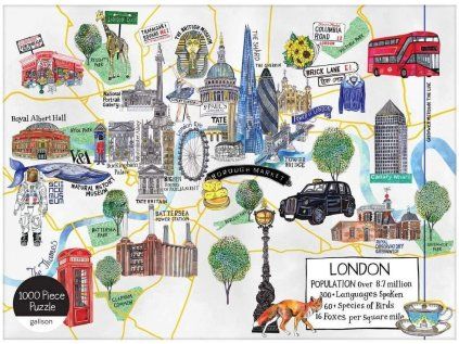puzzle mapa londyna 1000 dilku 117180
