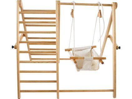 dreveny zebrik a houpacka 240381