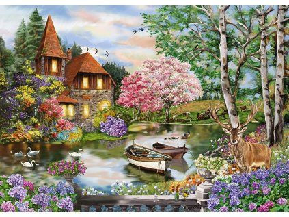 puzzle dum u jezera 1000 dilku 167428