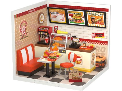 ROBOTIME Rolife DIY House: Restaurace Mňam Mňam s LED osvětlením 110 dílků