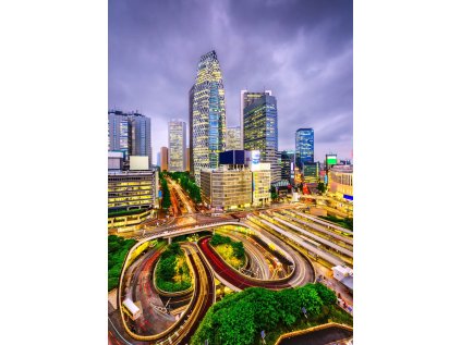 ENJOY Puzzle Čtvrť Niši-Šindžuku, Tokio 1000 dílků