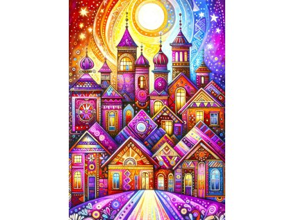 ENJOY Puzzle Fialové město 1000 dílků