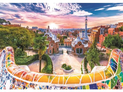 TREFL Puzzle Západ slunce nad Barcelonou, Španělsko 1000 dílků