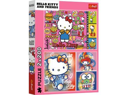 puzzle hello kitty a pratele 2x200 dilku 244132