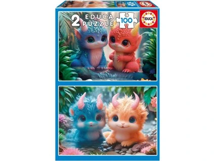 puzzle roztomile priserky 2x100 dilku 243239