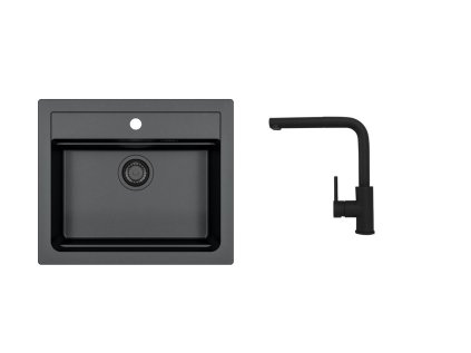 SET ALVEUS ATROX 30 / 91 BLACK ADDITION jednoduchý sifon + BATERIE Zeos-P black addition