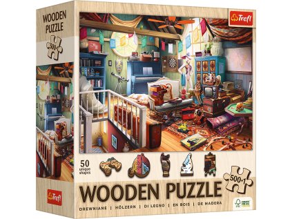 TREFL Dřevěné puzzle Poklady z půdy 501 dílků