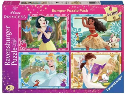 RAVENSBURGER Puzzle Disney princezny 4x100 dílků