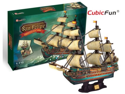 CUBICFUN 3D puzzle Plachetnice San Felipe 248 dílků