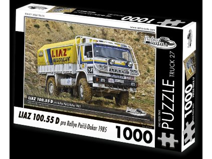 RETRO-AUTA Puzzle TRUCK č.27 Liaz 100.55 D pro Rallye Paříž-Dakar (1985) 1000 dílků