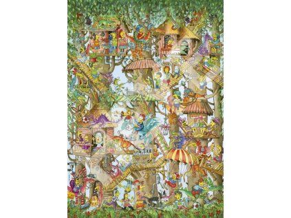 puzzle chaty na stromech 1000 dilku 206605