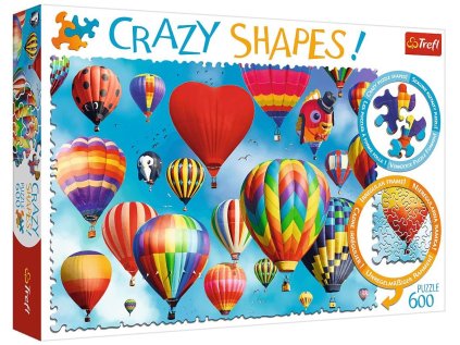 TREFL Crazy Shapes puzzle Barevné balony 600 dílků