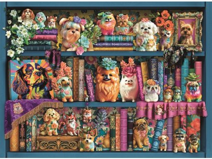 RAVENSBURGER Puzzle Roztomilí porcelánoví mopslíci 500 dílků