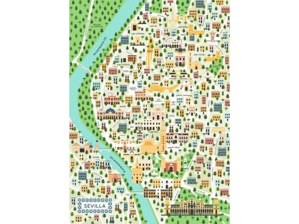 puzzle mapa sevilly 1000 dilku 210775