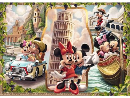 RAVENSBURGER Puzzle Mickey a Minnie na dovolené 1000 dílků
