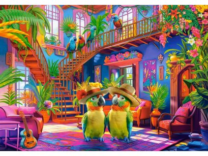 CASTORLAND Puzzle Papoušci v ráji 500 dílků