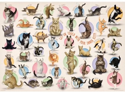 EUROGRAPHICS Puzzle Kočičí jóga XL 500 dílků