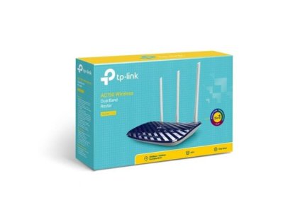 TP-Link Wi-Fi Router Archer C20 AC750, 750Mbps, LAN/WAN, 802.11ac, Black EU