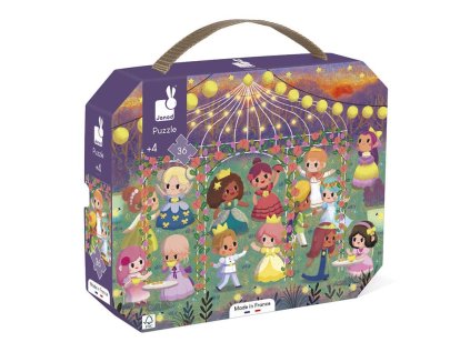 JANOD Puzzle v kufříku Princezny 36 dílků