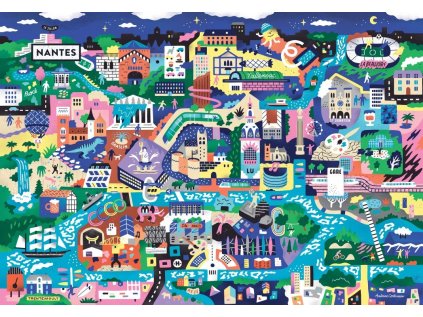 PIECES & PEACE Puzzle Nantes, Francie 1000 dílků