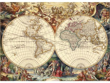 puzzle historicka mapa 1000 dilku 201185