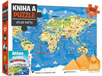 Svojtka & Co. Kniha a puzzle: Atlas světa