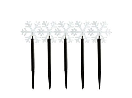 Dekorácia vianočná HOME 59764 Zapichovacia snehová vločka