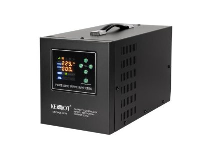 Zdroj záložný KEMOT PROsinus-2000/24-LFP4 24V 230V 2000VA 1400W Black URZ3428-LFP4