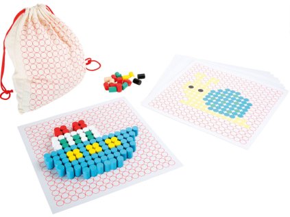 SMALL FOOT Dřevěná skládací mozaika v pytlíku