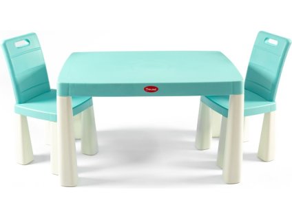 DOLONI Plastový stolek s židlemi modro-bílý