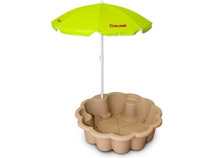 DOLONI Pískoviště Květina EKO béžová se slunečníkem