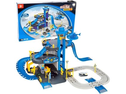 ECOTOYS Policejní parkovací stanice 74ks