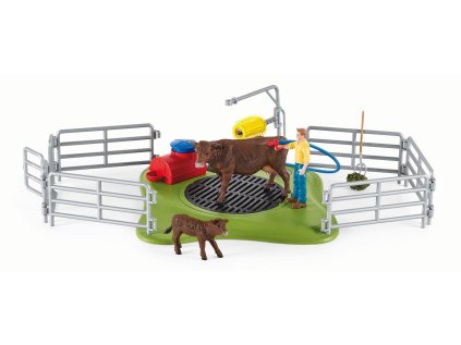 SCHLEICH Farm World® 42529 Mycí koutek pro dobytek