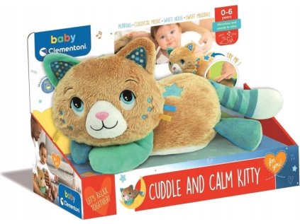 CLEMENTONI BABY Relaxační plyšové kotě