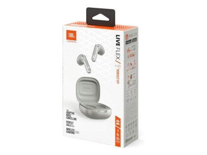 JBL Live Flex TWS Bluetooth Wireless In-Ear Earbuds Silver EU