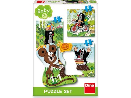 DINO Baby puzzle Krtek na louce 3v1 (3,4,5 dílků)