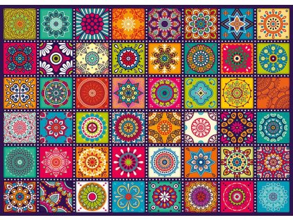 CHERRY PAZZI Puzzle Čtverce s ornamenty 1000 dílků