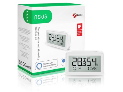 NOUS E6 Tuya/ZigBee, LCD Senzor teploty a vlhkosti