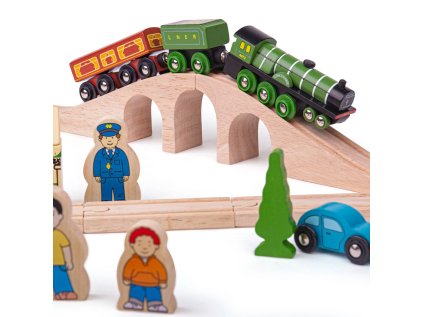 Bigjigs Rail Drevená vláčikodráha Flying scotsman