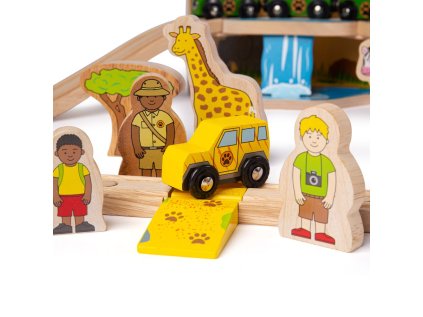 Bigjigs Rail Drevená vláčikodráha Safari