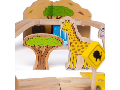 Bigjigs Rail Drevená vláčikodráha Safari